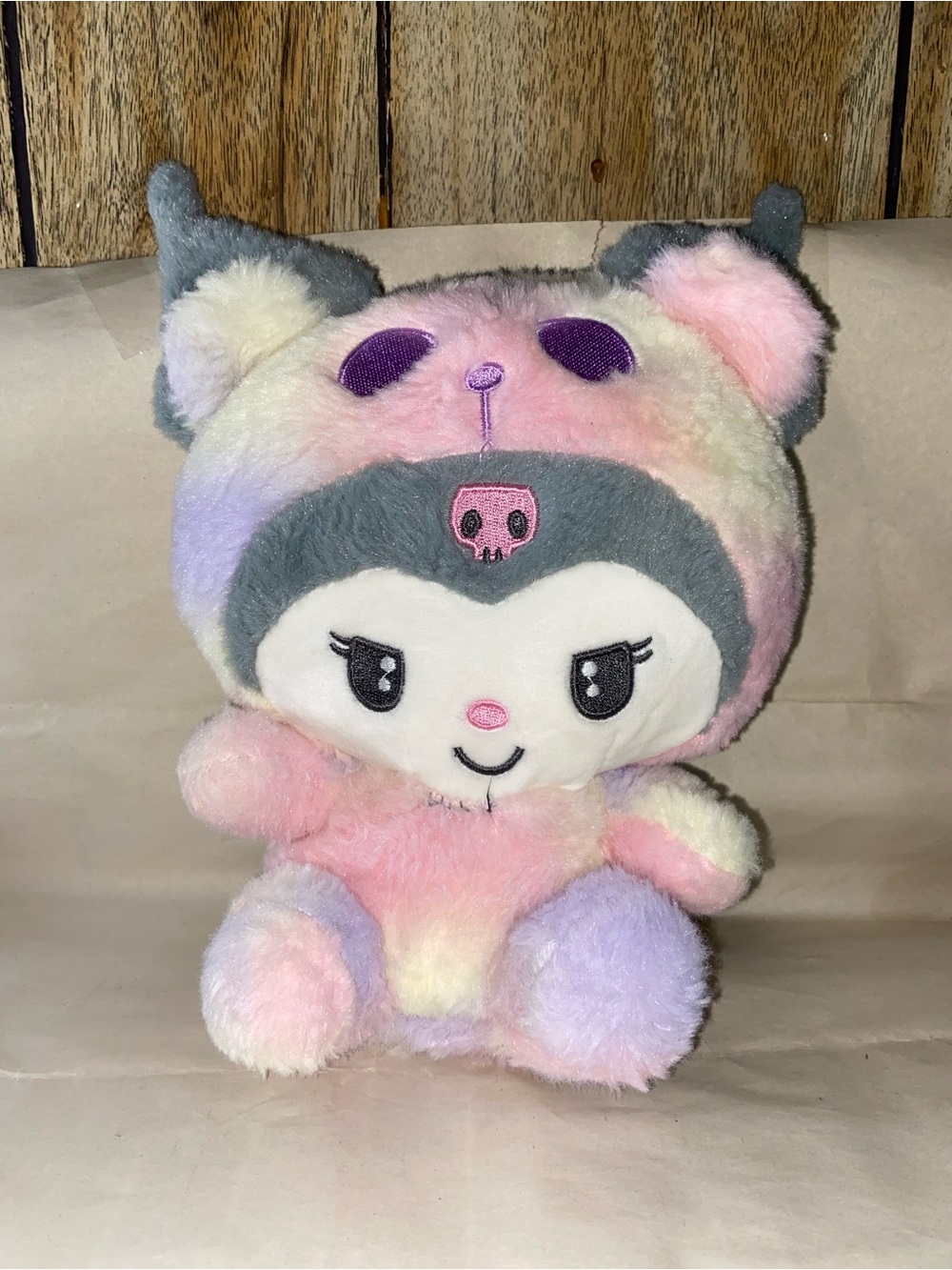 Sanrio kuromi rainbow tie-dye plush toy